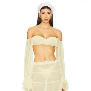 Elegant Cream Off-Shoulder Women's Top